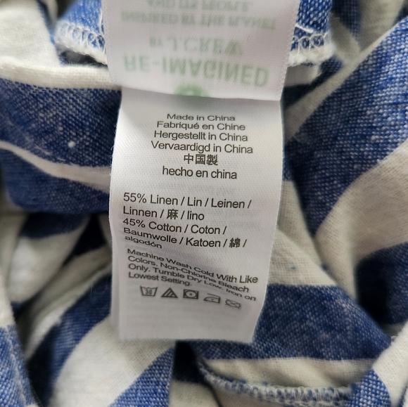 J. Crew Wide Leg Paper Bag Tie Waist Linen Cotton Pant Size 8 - Picture 3 of 11